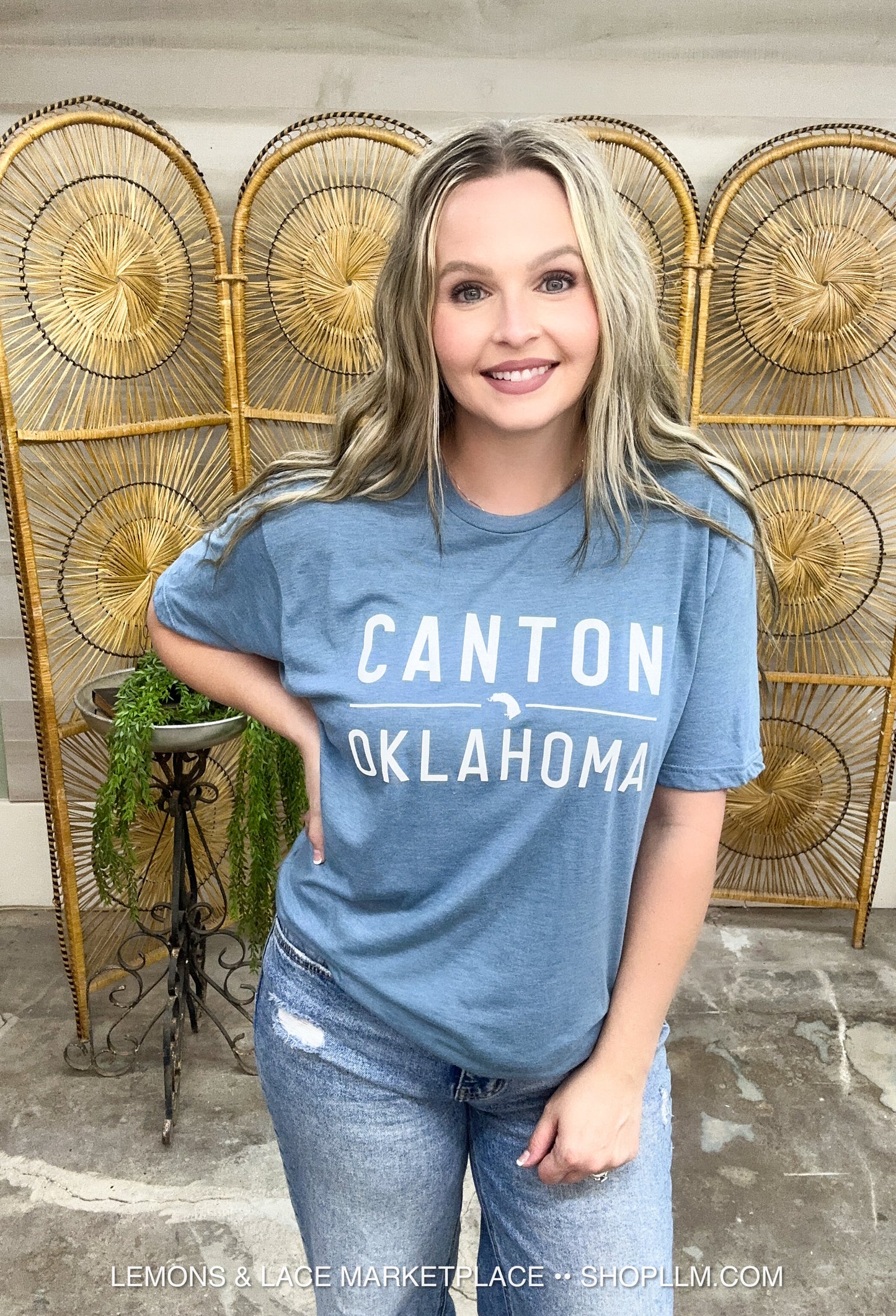 Canton Oklahoma Unisex Tee Denim