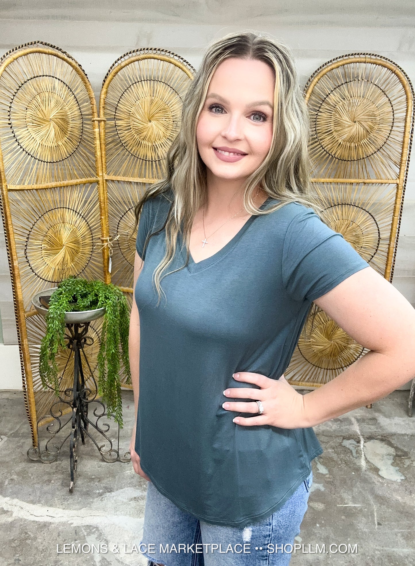 Ash Jade Better Than Basic Vneck Top