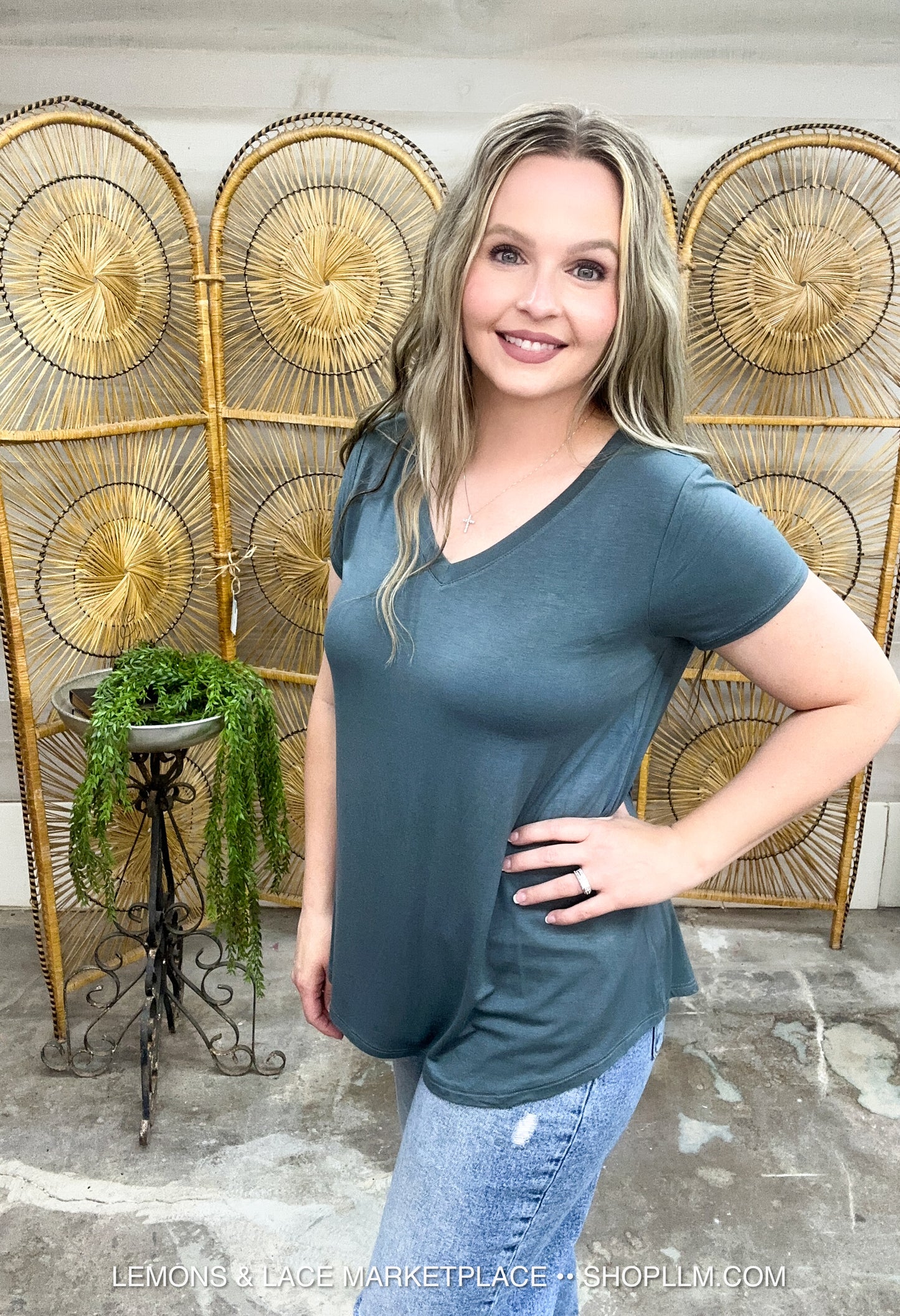 Ash Jade Better Than Basic Vneck Top