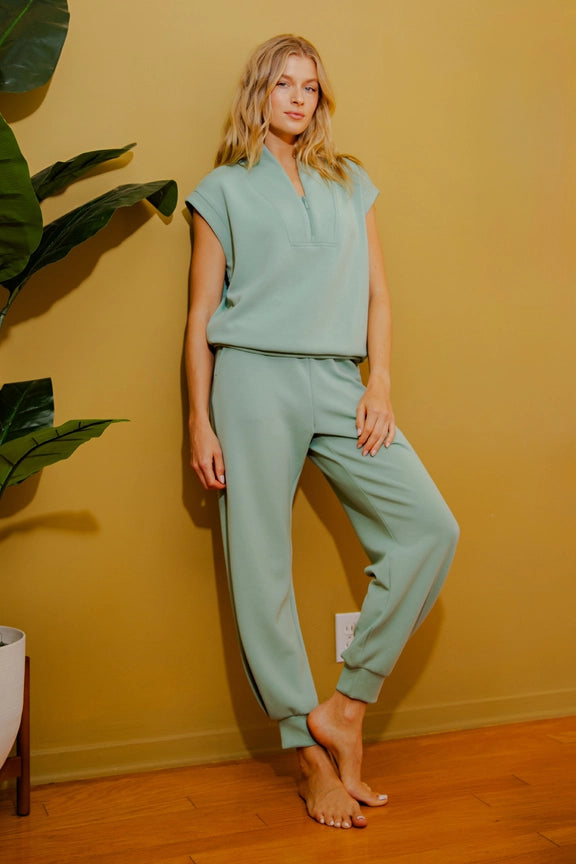 Sage Modal Scuba Full Length Jogger Pant