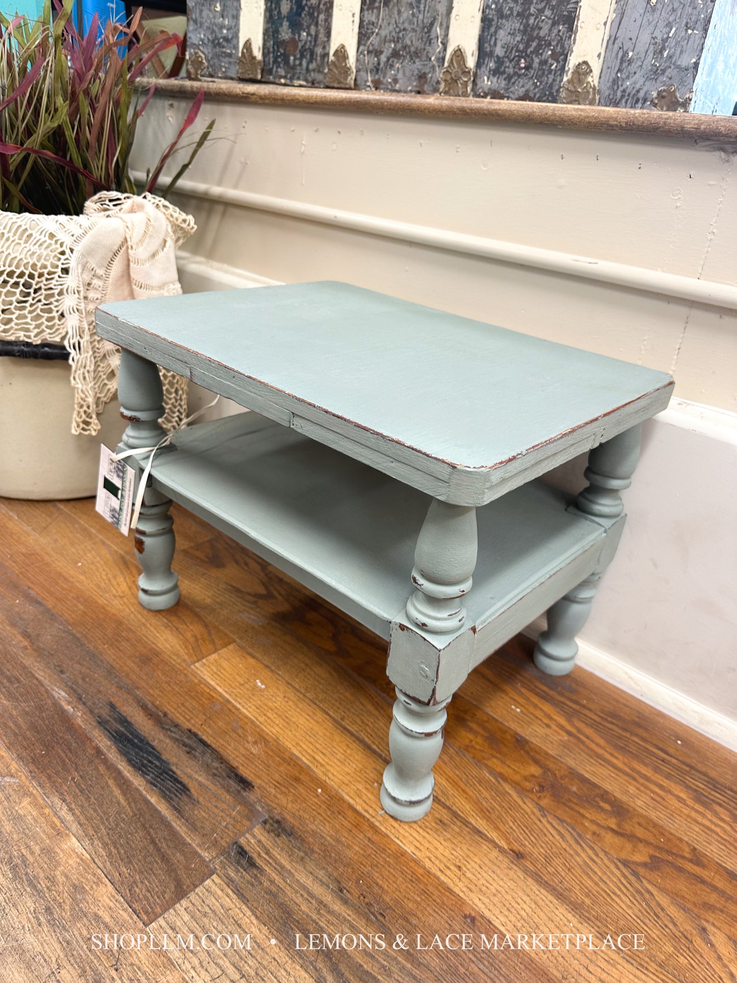 Duck Egg Tier Stool Table