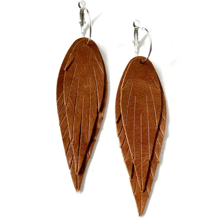 Lincoln Fringe Feather Earrings