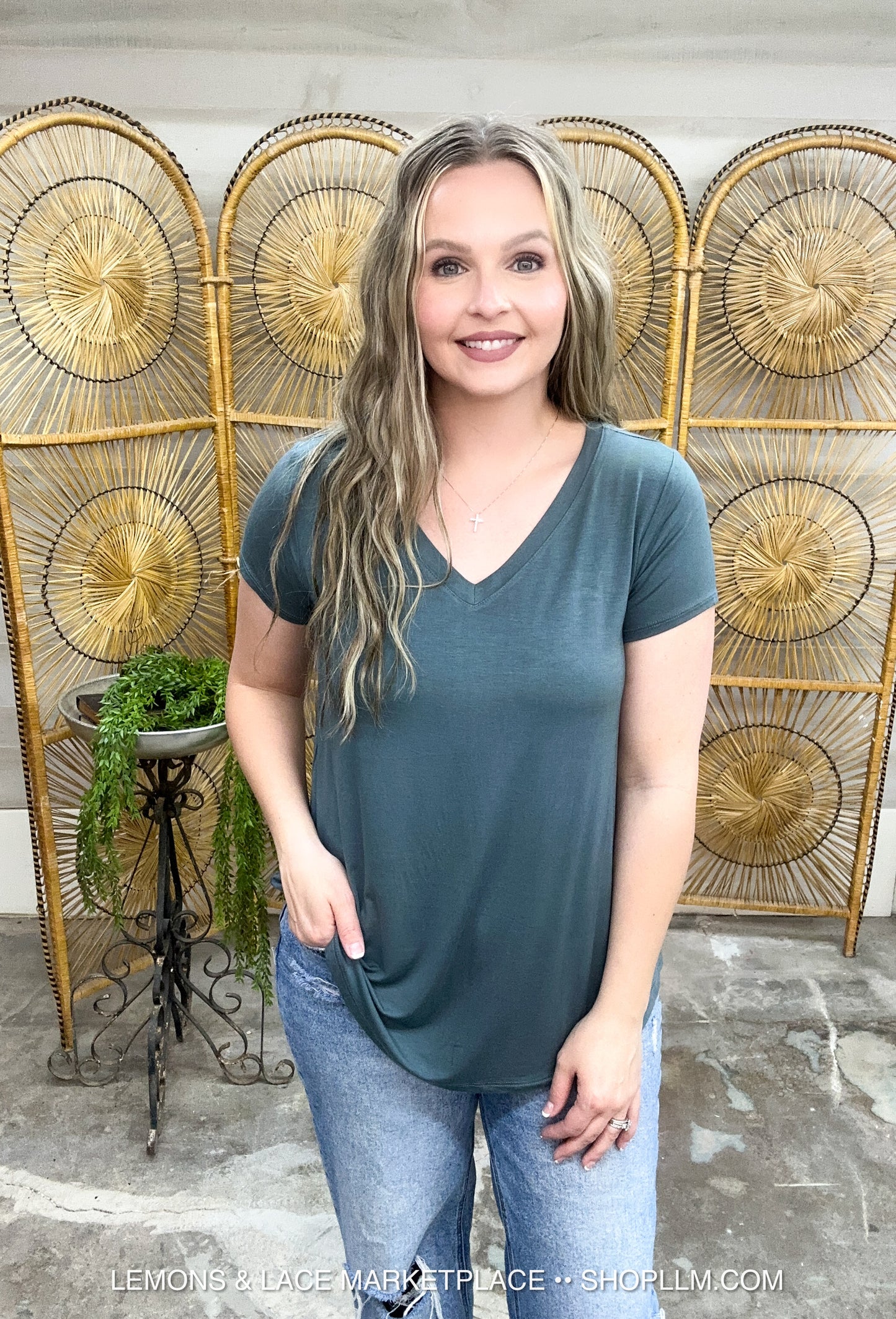 Ash Jade Better Than Basic Vneck Top