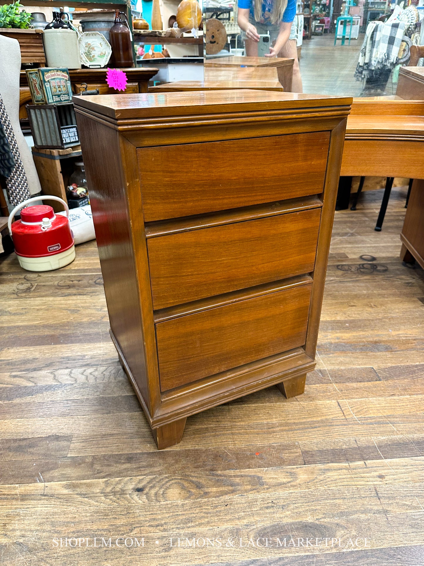 Vintage MCM Vanity & Mirror and Night Stand Set