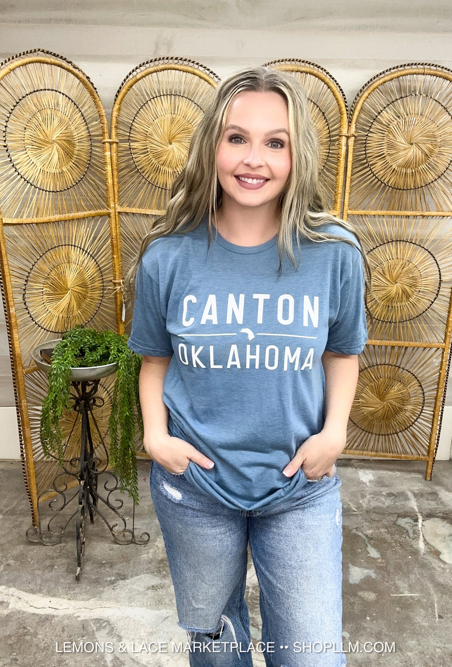 Canton Oklahoma Unisex Tee Denim
