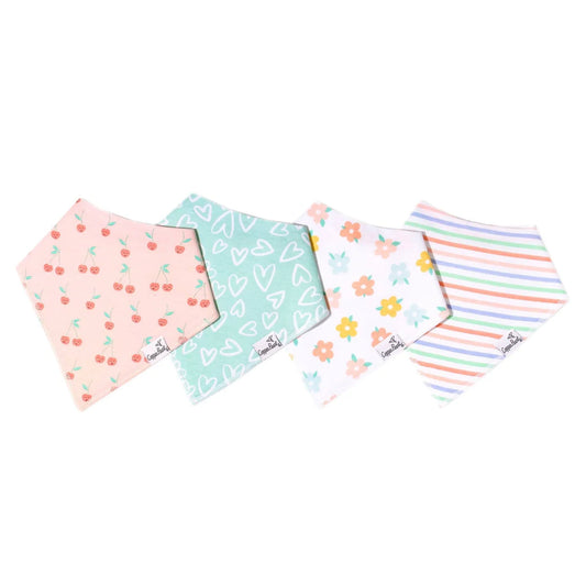 Cheery Bandana Bib Set (4-Pack)