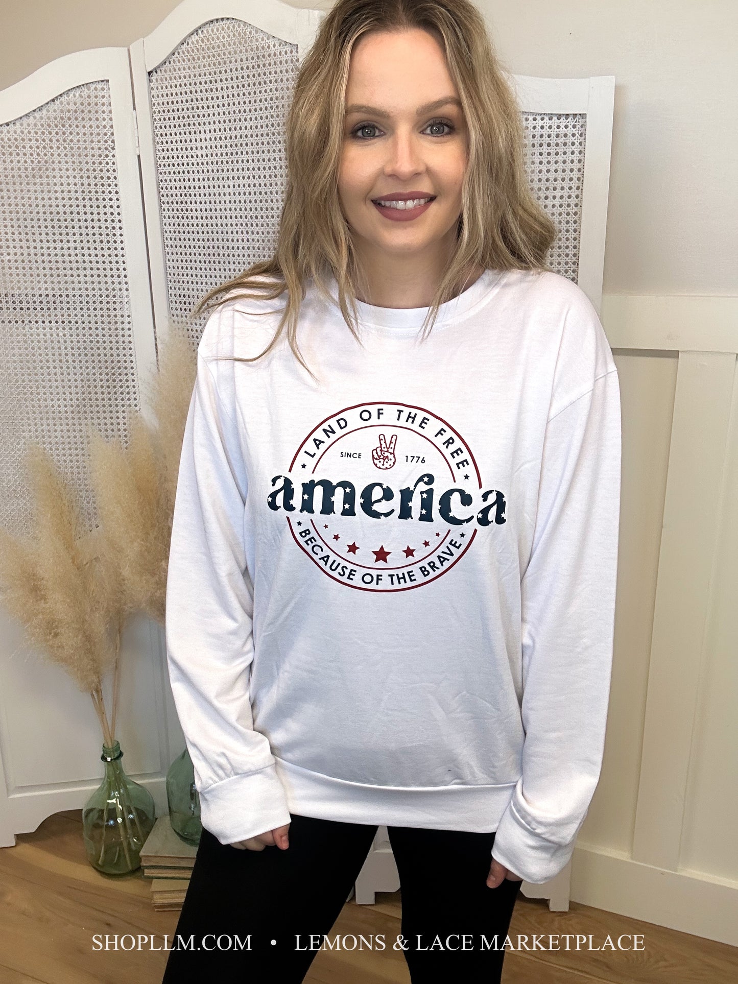 America Land of Free Lightweight Sweater