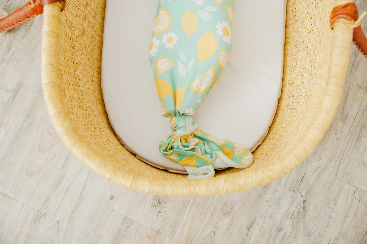 Lemon Newborn Knotted Gown