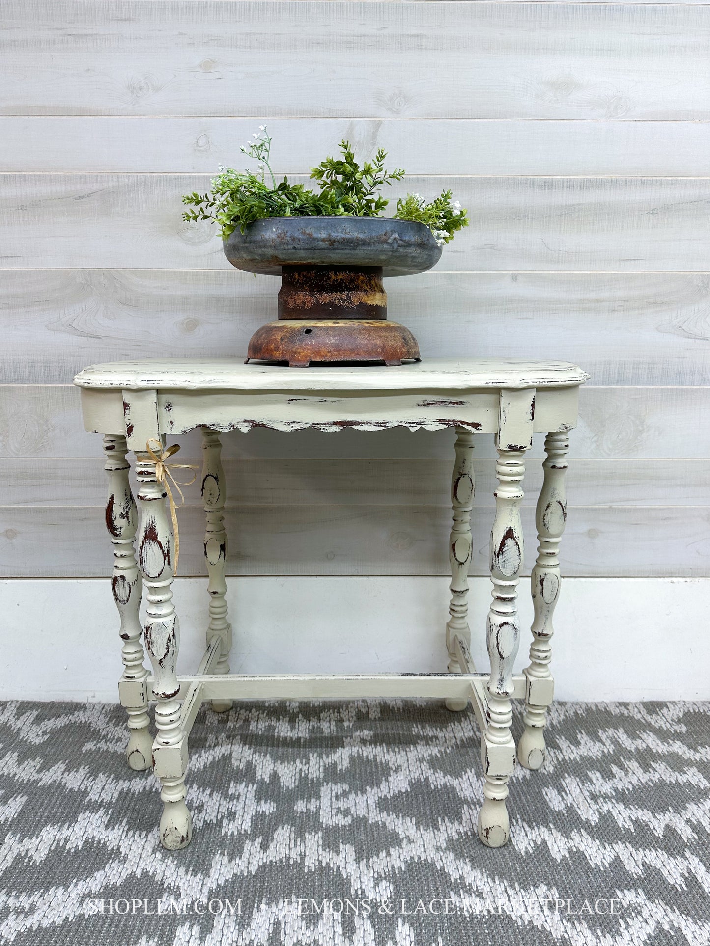 Country Grey Accent Table