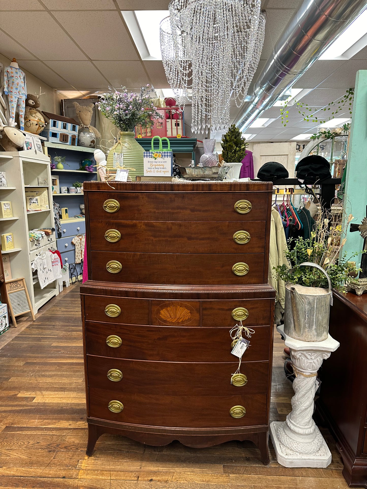 Bassett Dresser with Wood Inlay