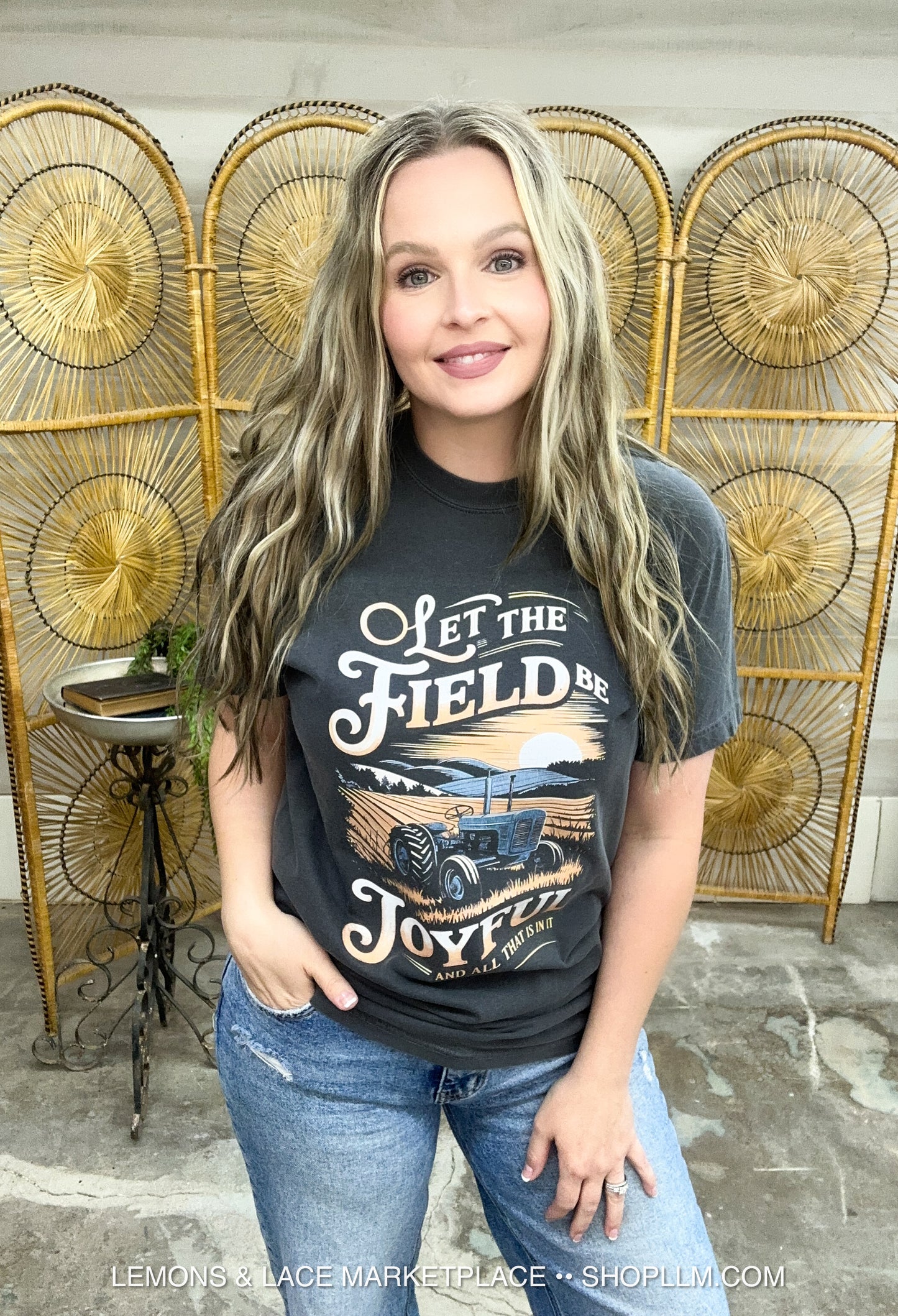 Let the Field Be Joyful Comfort Colors Farm Faith Tee