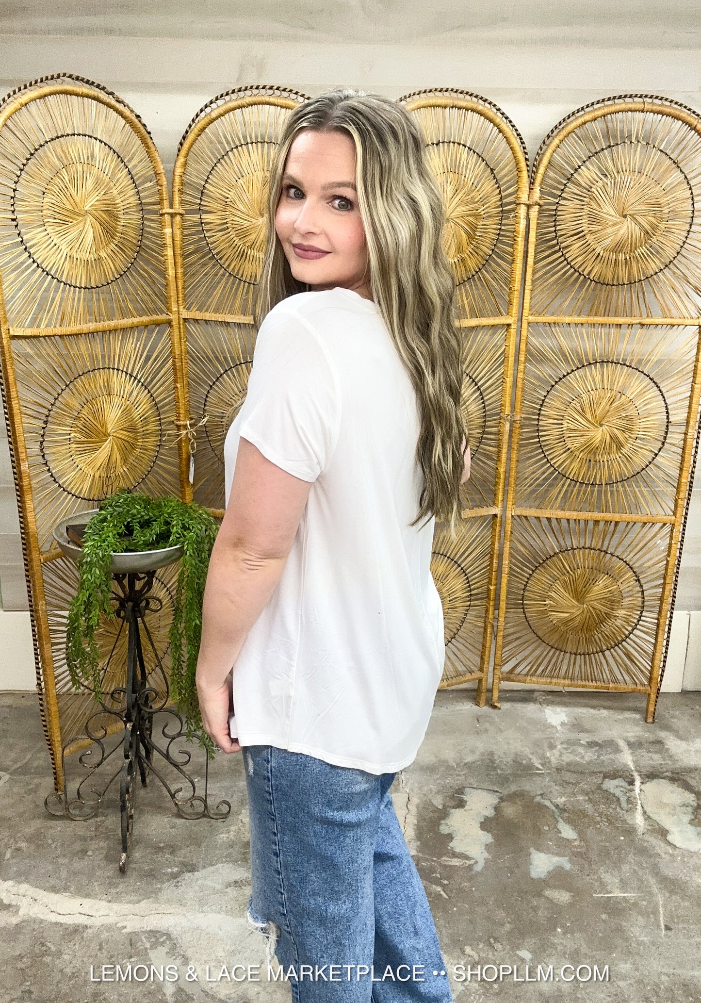 Ivory Better Than Basic Vneck Top