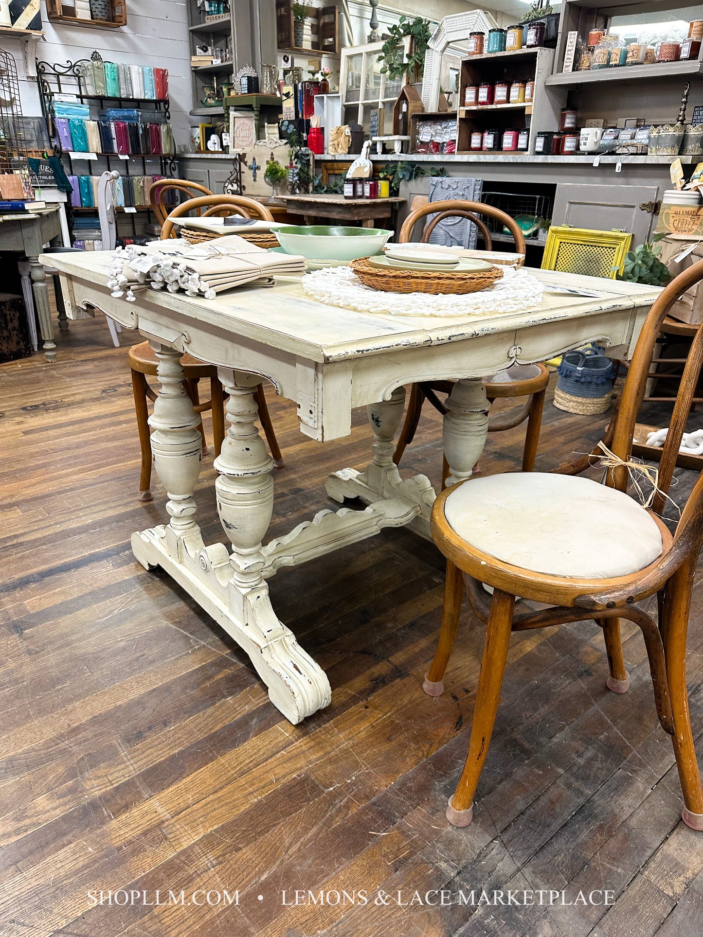 White Ornate Dining Table