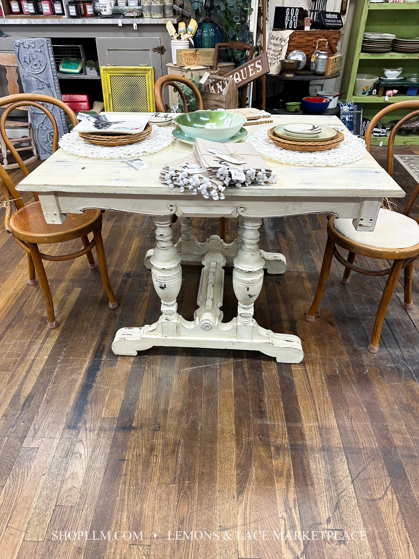 White Ornate Dining Table