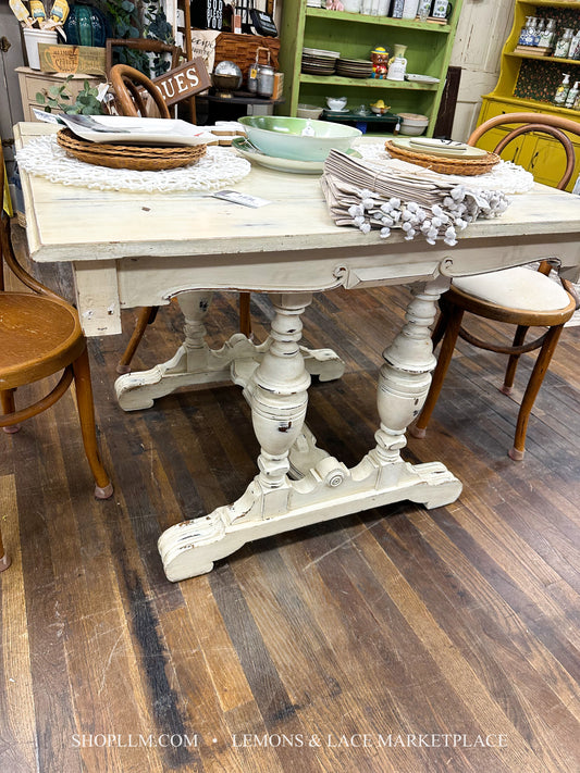 White Ornate Dining Table