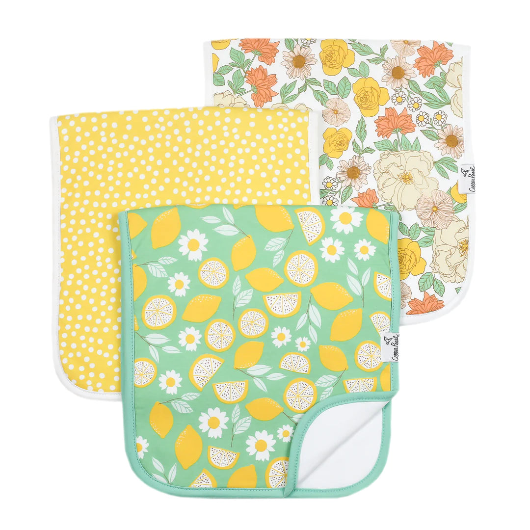 Lemon Burp Cloth Set - 3 Pack