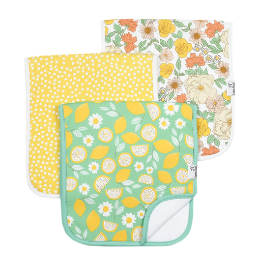 Lemon Burp Cloth Set - 3 Pack