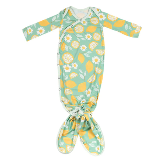 Lemon Newborn Knotted Gown