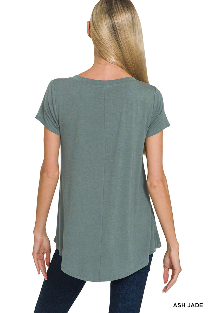 Brown Better Than Basic Vneck Top