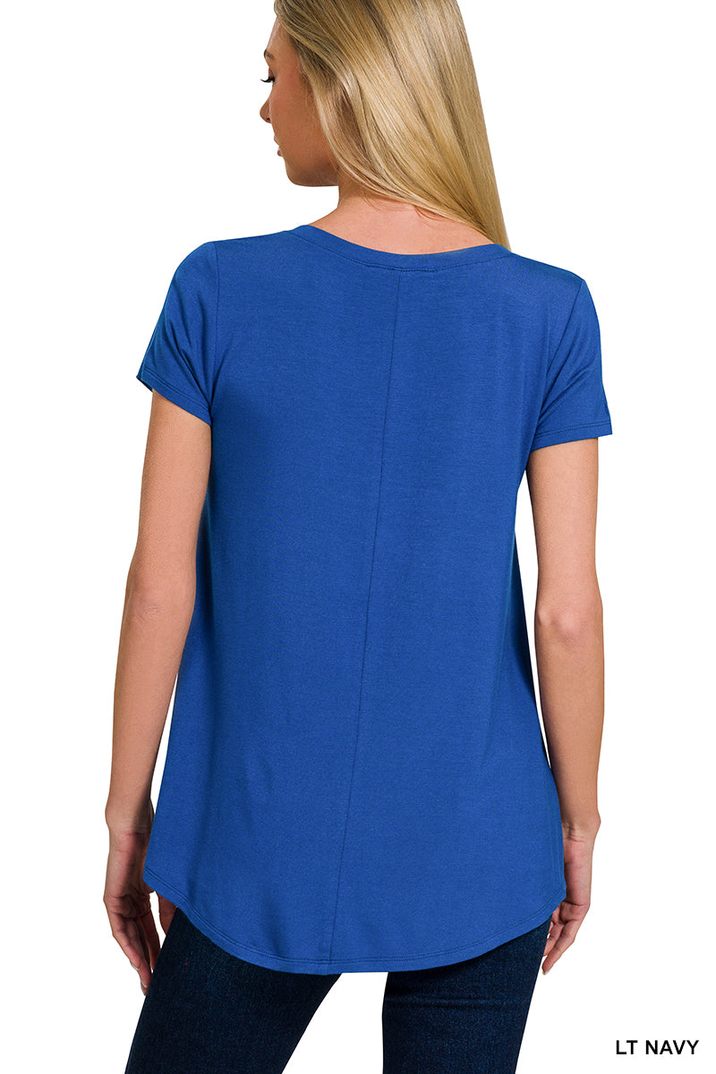 Brown Better Than Basic Vneck Top