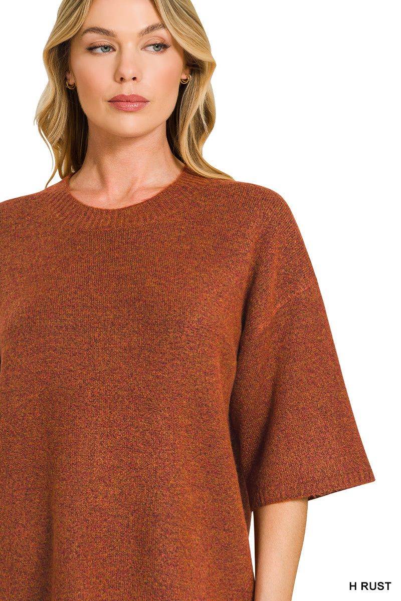 Rust Debbie's Short Sleeve Oversized Sweater