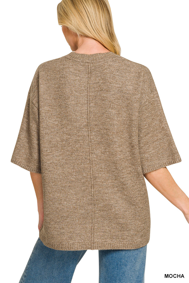 Rust Debbie's Short Sleeve Oversized Sweater