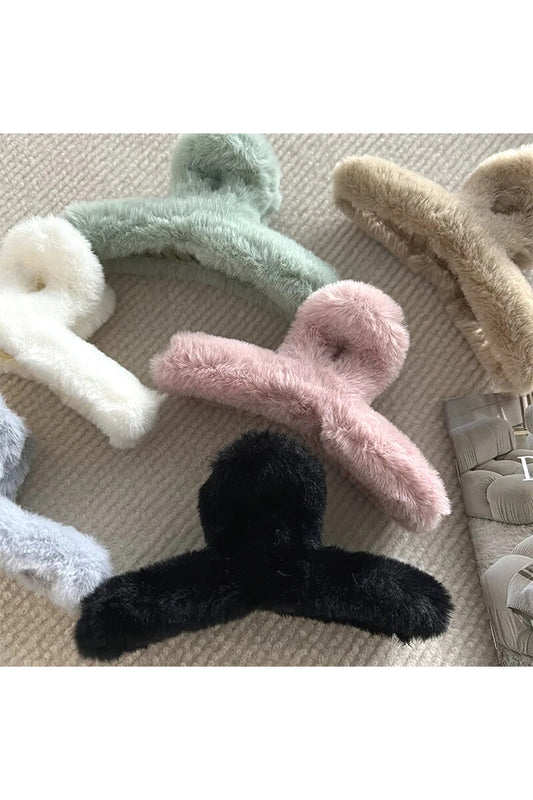 Faux Fur Hair Claw 5.25"