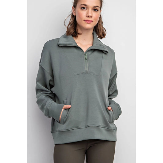 Sage Classy Quarter Zip Pullover