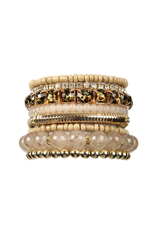 Knock Out Stretch Beaded Bracelet 8 Pc Set