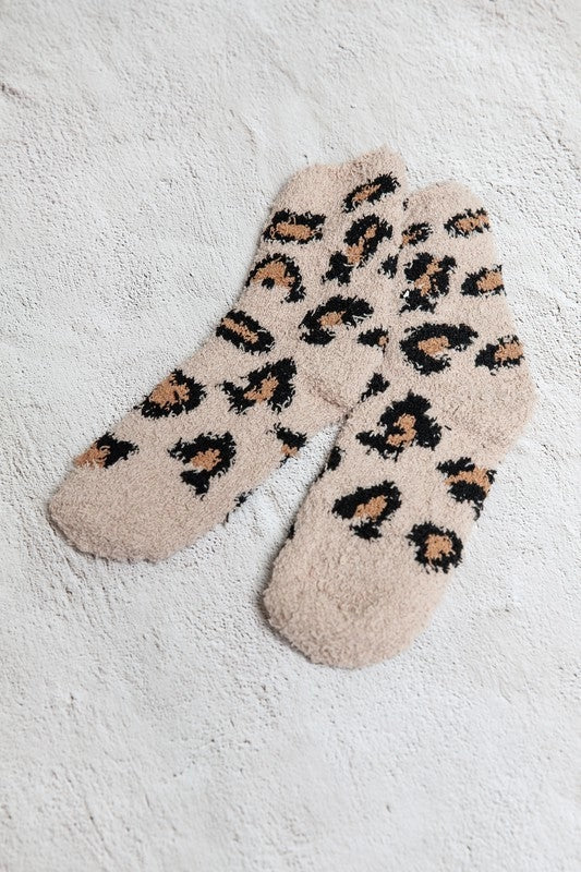 Warm Coral Fleece Plush Animal Fuzzy Socks