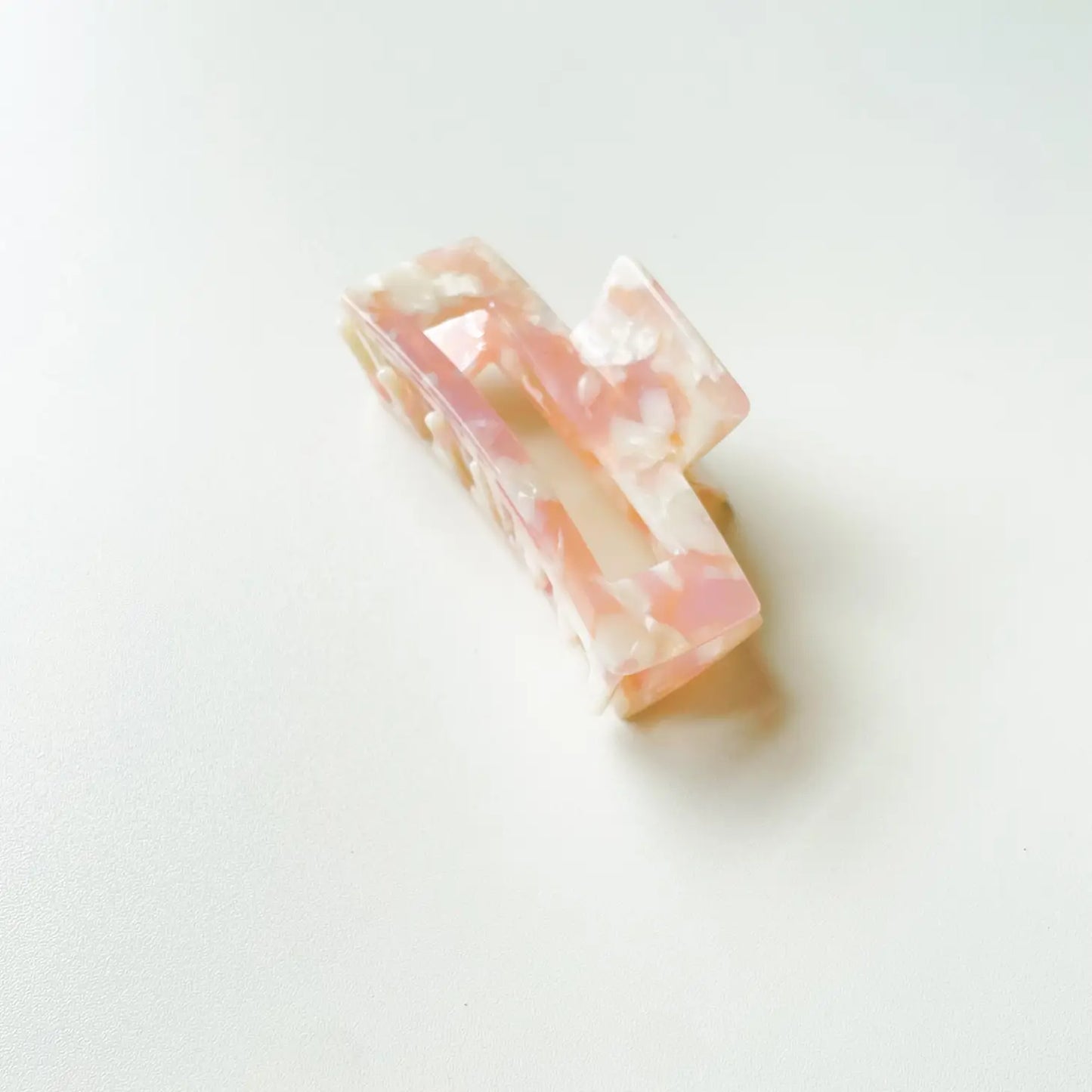 Pink Marble Hair Claw Clip