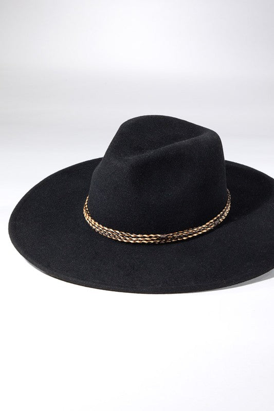 Dutton Wool Panama Hat Black