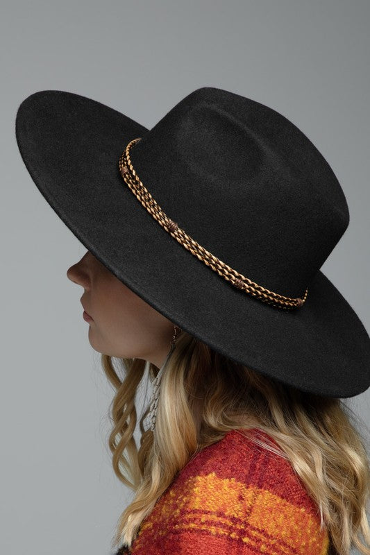 Dutton Wool Panama Hat Black