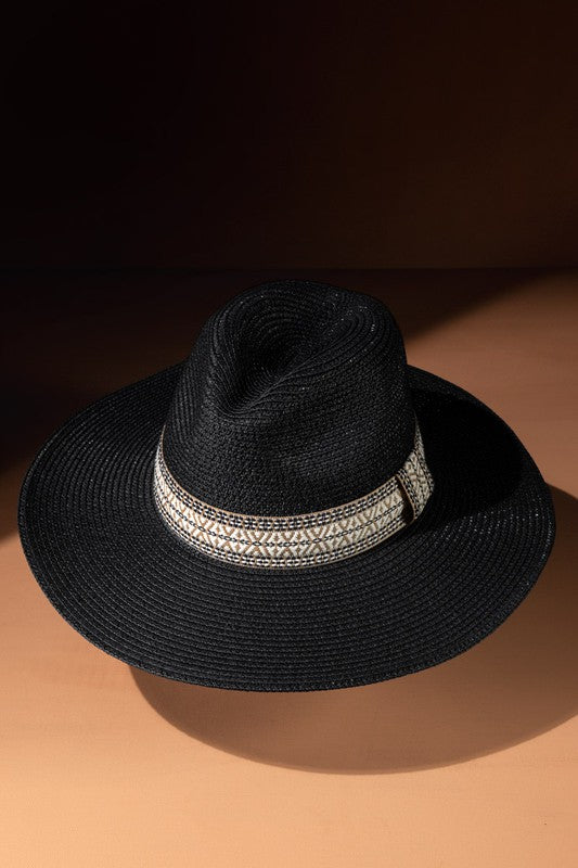 Black Bird Aztec Panama Hat