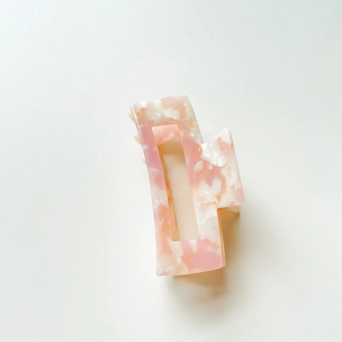 Pink Marble Hair Claw Clip