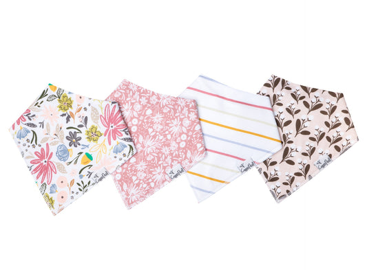 Olive Baby Bandana Bib- 4 Pack