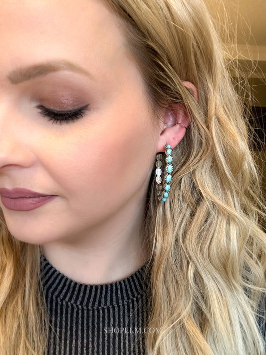 Turquoise Lady Hoops Earrings