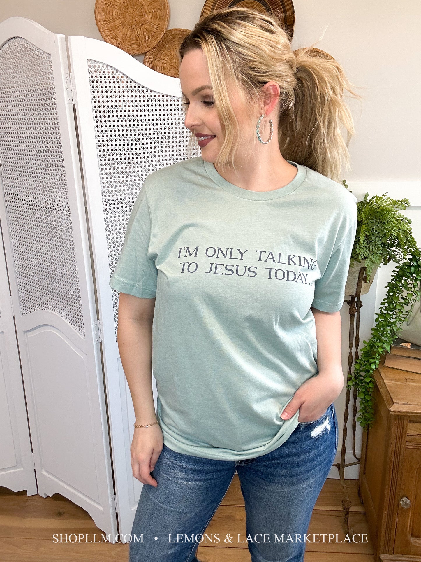 Only Talking to Jesus Graphic Tee