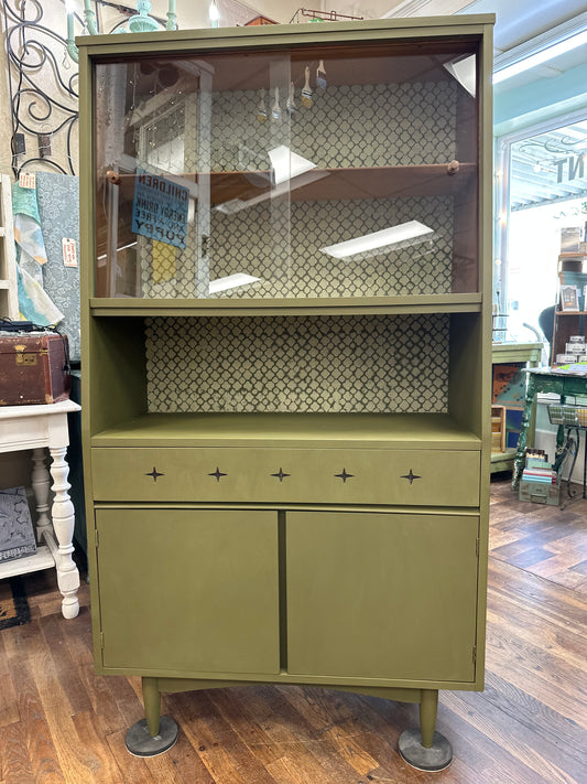 MCM Olive Green China Cabinet